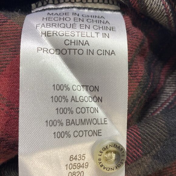 Legendary Whitetails Women’s Size Medium Plaid Flannel Shirt Red/Black Flip Cuff - Picture 13 of 14